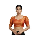 Red Erode Silk Padded Blouse