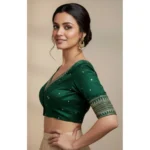 Women's Vichitra Silk Blouse - Angle 3