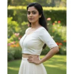 Generic Women's Cambric Cotton Round Neck Padded Blouse (White, 38 Ready Size (Self-Alterable 36–40) - Image 2