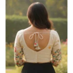 white cotton padded blouse