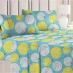 Generic Microfiber Floral Printed Double Bedsheet with 2 Pillow Covers (Green) - Image 3