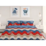 Generic Microfiber Floral Printed Double Bedsheet with 2 Pillow Covers (Multicolor) - Image 3