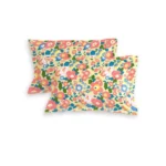 Generic Cotton Blend Floral Printed Double Bedsheet with 2 Pillow Covers (Yellow) - Image 3