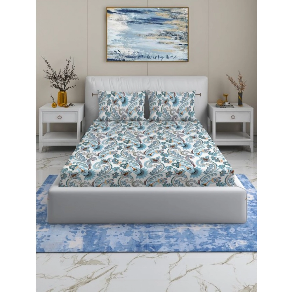 floral printed double bedsheet