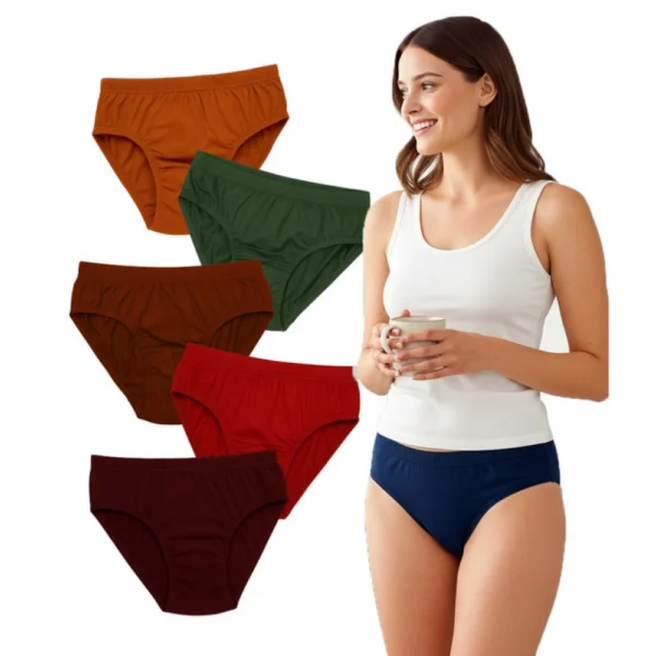Pack of 6 Multicolor Cotton Solid Hipster Panties