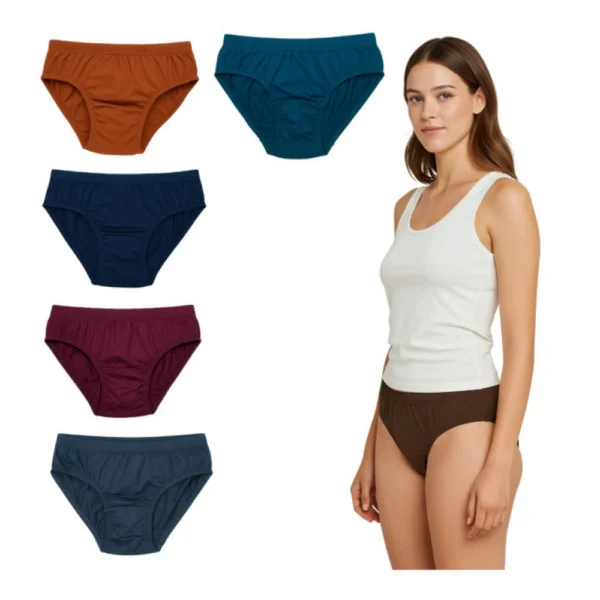 Pack of 6 Multicolor Cotton Solid Hipster Panties