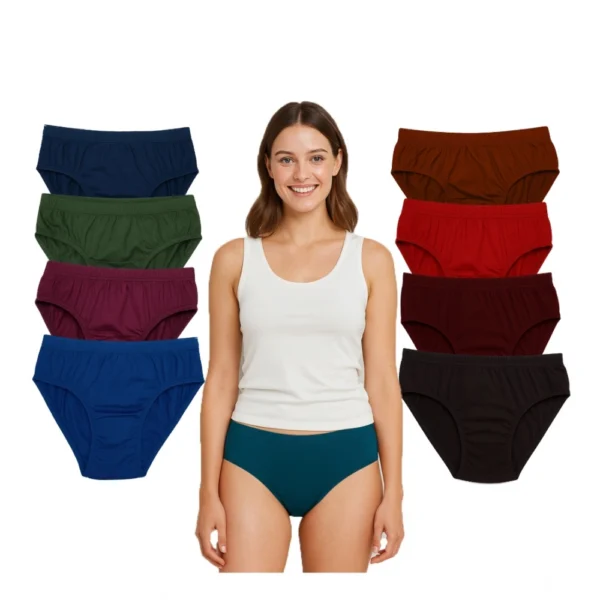 Pack of 9 Multicolor Cotton Hipster Panties