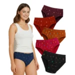Premium Pack of 6 Multicolor Cotton Printed Hipster Panties