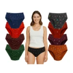 Pack of 9 Multicolor Cotton Printed Hipster Panties
