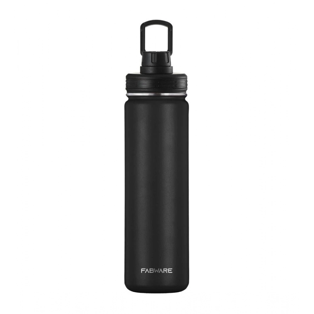 Black 1000ml Insulated Stainless Steel Water Bottle with Screw Lid