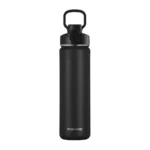 Black 1000ml Insulated Stainless Steel Water Bottle with Flip Lid