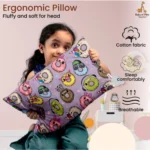 Generic Soft Plush Printed Baby Infant Pillow for Kids Age 1 To 5 Years (Purple) - Image 3