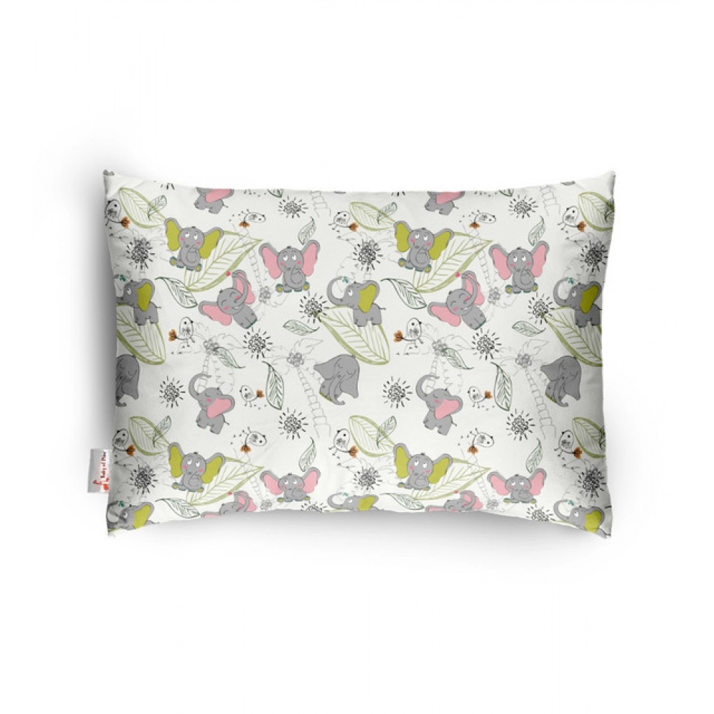Soft Plush Printed Off White Baby Infant Pillow