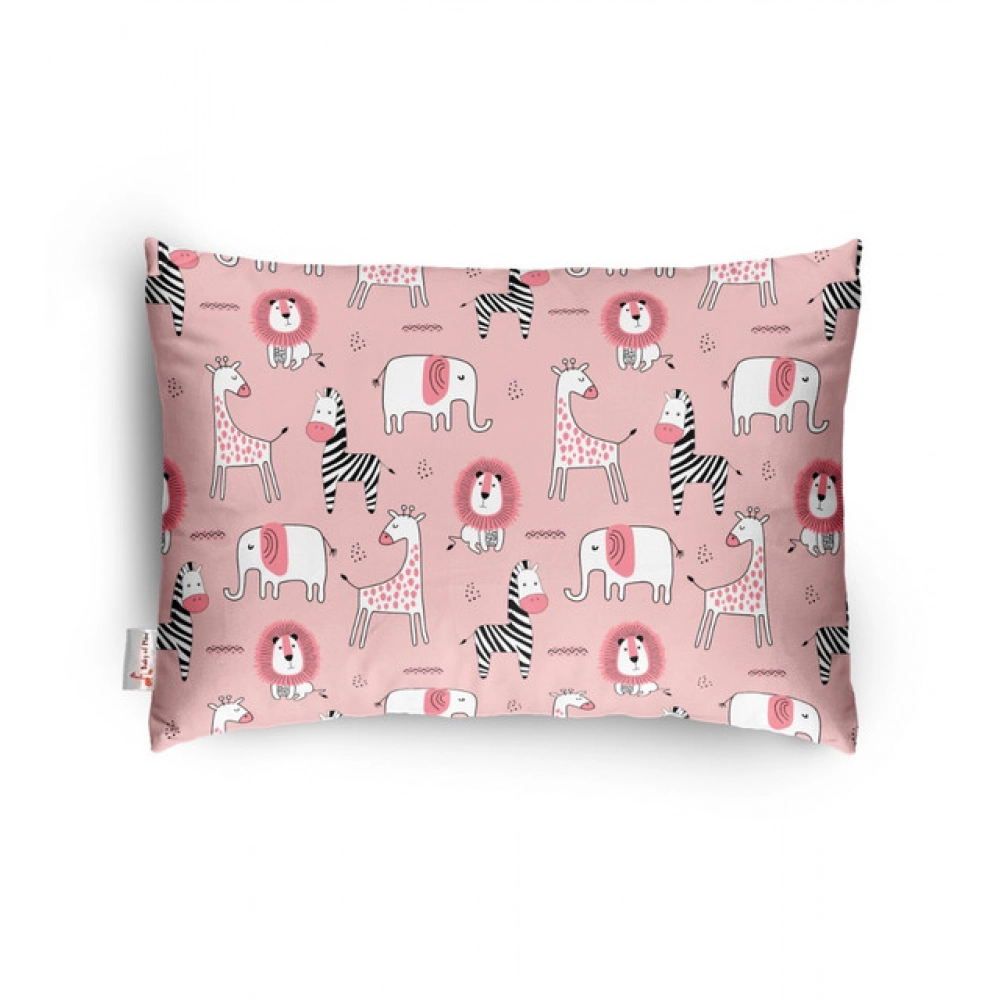 Soft Plush Printed Pink Baby Infant Pillow