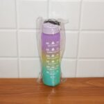 Motivational Water Bottle with Straw & Time Marker - Fabric Detail by Nari Haat, Indian ethnic wear, women clothing, ...