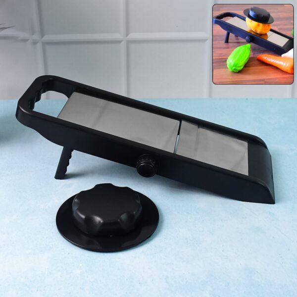 Supermom Adjustable Plastic Slicer, 1-Piece, Black / Silver - Front View by Nari Haat, Indian ethnic wear, women clot...