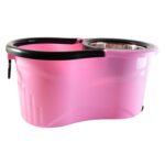 Quick Spin Mop With Steel Spin, Bucket Floor Cleaning, Easy Wheels & Big Bucket, Floor Cleaning Mop with Bucket - Sle...