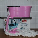 Quick Spin Mop With Steel Spin, Bucket Floor Cleaning, Easy Wheels & Big Bucket, Floor Cleaning Mop with Bucket - Fab...