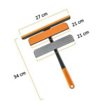 Plastic 3 in 1 Rotatable Double Side Cleaning Brush for Window Mirror Floor - Neckline Detail by Nari Haat, Indian et...