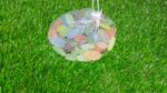 Glass Gem Stone, Flat Round Marbles Pebbles for Vase Fillers, Attractive pebbles for Aquarium Fish Tank. - Full Detai...