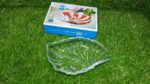 Leaf shaped Glass Serve tray of snacks, Mukhwaas, and ice cream. - Full Detail by Nari Haat, Indian ethnic wear, wome...