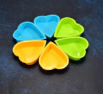Heart-Shaped Silicone Cake Mold – Baking Tools & Bakeware (Pack of 6) - Front View by Nari Haat, Indian ethnic wear...
