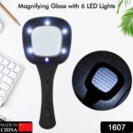 Handheld LED Magnifying Glass – 6 Lighted Magnifier for Reading & Inspection - With Dupatta by Nari Haat, Indian et...