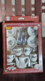 Tickles Tea toy Set | Coffee Kitchen Plastic Set (14 Pcs / Mix Size & Design) - Full Detail by Nari Haat, Indian ethn...