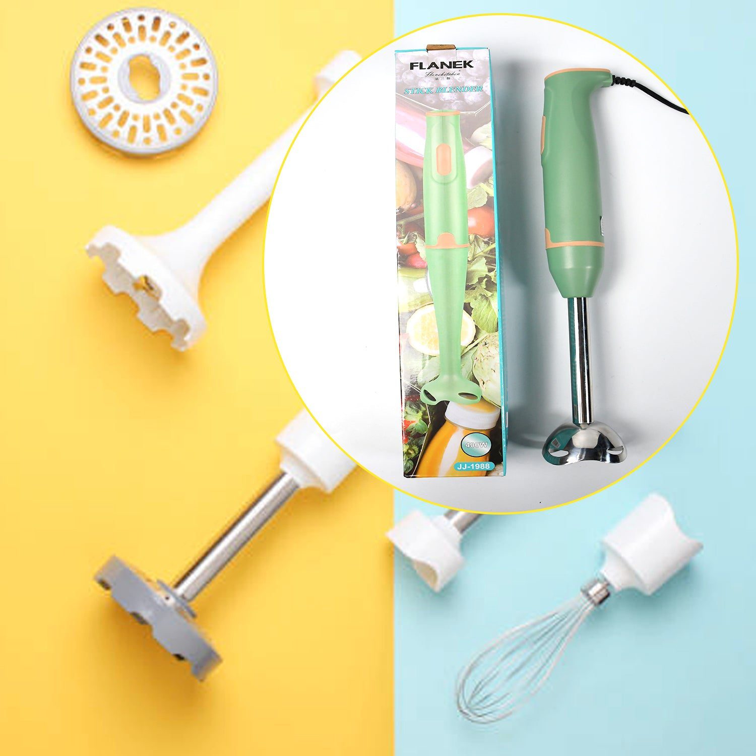 blendder2.jpg Hand Blender Multi-Purpose Hand Blender, 400W Handheld Blender - Front View by Nari Haat, Indian ethnic wear, women c...