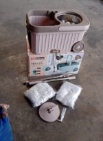 Spin Mop with Bigger Wheels and Plastic Auto Fold Handle for 360 Degree Cleaning - Full Detail by Nari Haat, Indian e...