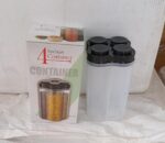 Plastic Lock Food Storage 4 Section Container Jar for Grocery, Fridge Container. - Full Detail by Nari Haat, Indian e...