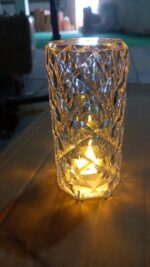 Diamond table lamp Candles for Home Decoration, Crystal Candle Lights, Diwali - Fabric Detail by Nari Haat, Indian et...