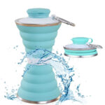 Silicone Collapsible Water Bottle for Camping
