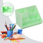 Stationery Holder Desk Organizer Space Saver Pen Stand Multi Compartments Holder - Fabric Detail by Nari Haat, Indian...