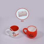 King & Queen Printed Couple Matching Coffee / Tea Plastic Coffee Mug (300ml Set of 2) - Closeup Embroidery by Nari Ha...