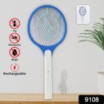 Anti Mosquito Racquet Rechargeable Insect Killer Bat with LED Light - Image 2
