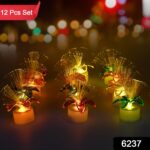 Pack of 12 Mini Fiber Optic LED Table Centerpieces for Diwali - With Dupatta by Nari Haat, Indian ethnic wear, women ...