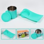 Snack Tray with 350ml Steel Cup for Kids & Home Use - Full Detail by Nari Haat, Indian ethnic wear, women clothing, d...