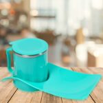 Snack Tray with 350ml Steel Cup for Kids & Home Use - Full Detail by Nari Haat, Indian ethnic wear, women clothing, d...