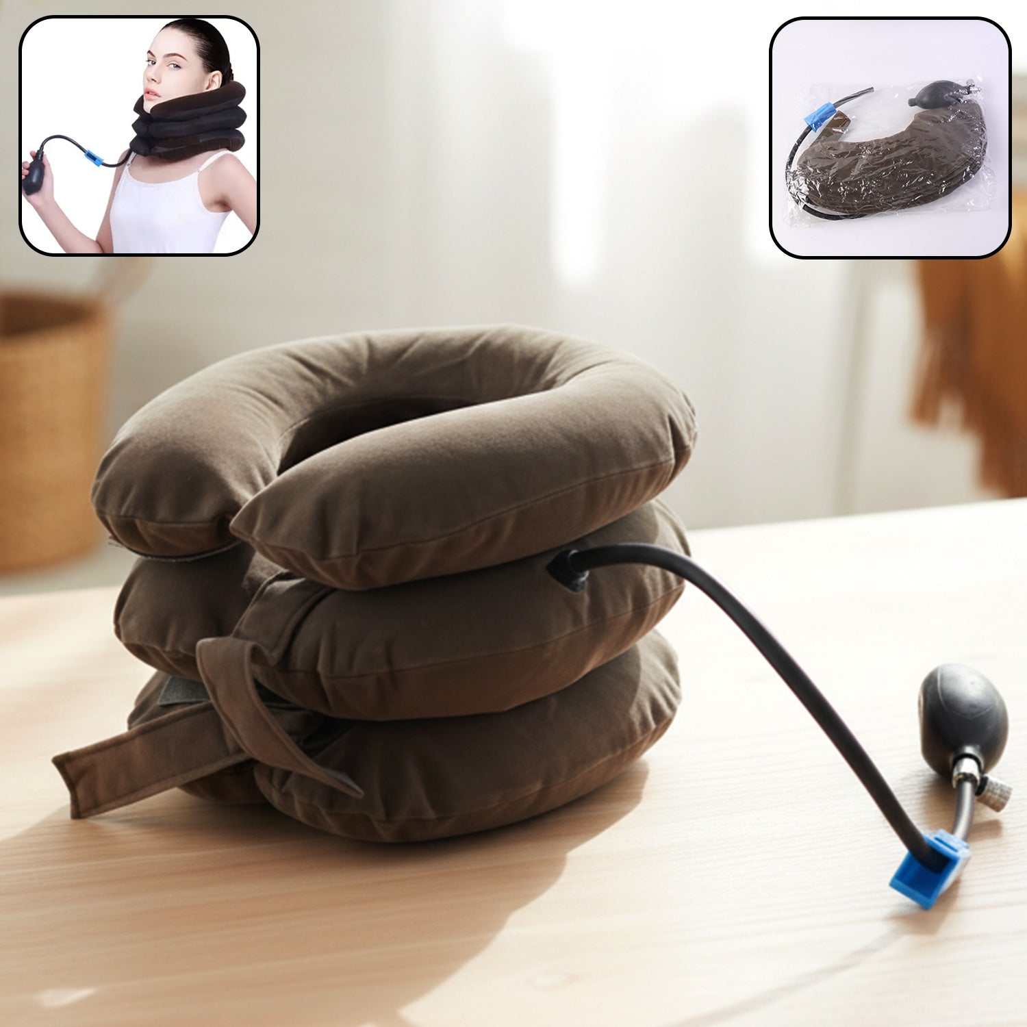 3 Layer Inflatable Cervical Neck Traction Support Collar