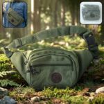 Stylish Multi-Pocket Black Waist Bag / Fanny Pack (1 Pc / Mix Design)