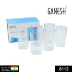 Ganesh Classic Plastic Glass Set of-6 (Each Glass 350ml) - Image 6
