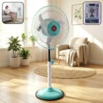 12V DC hybrid pedestal fan with adjustable stand