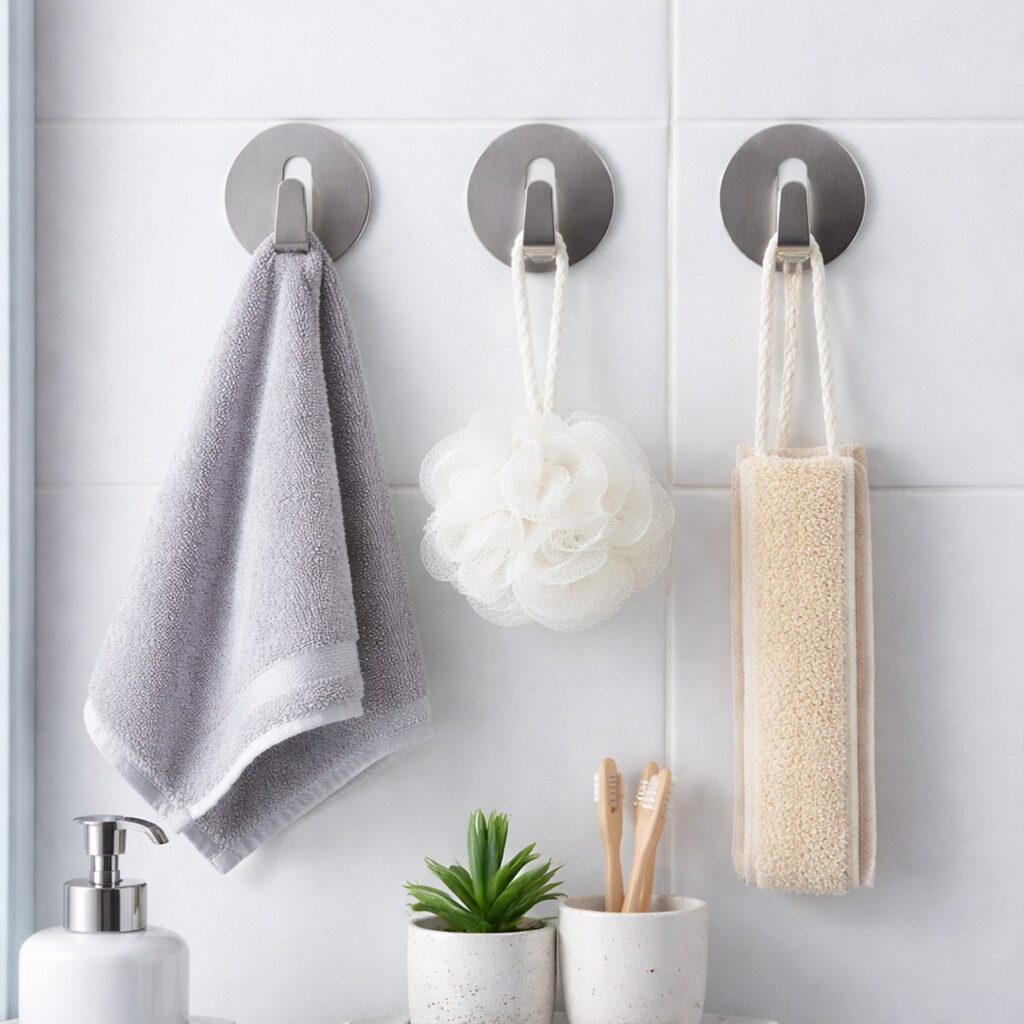 Heavy Duty Self-Adhesive Stainless Steel Hooks