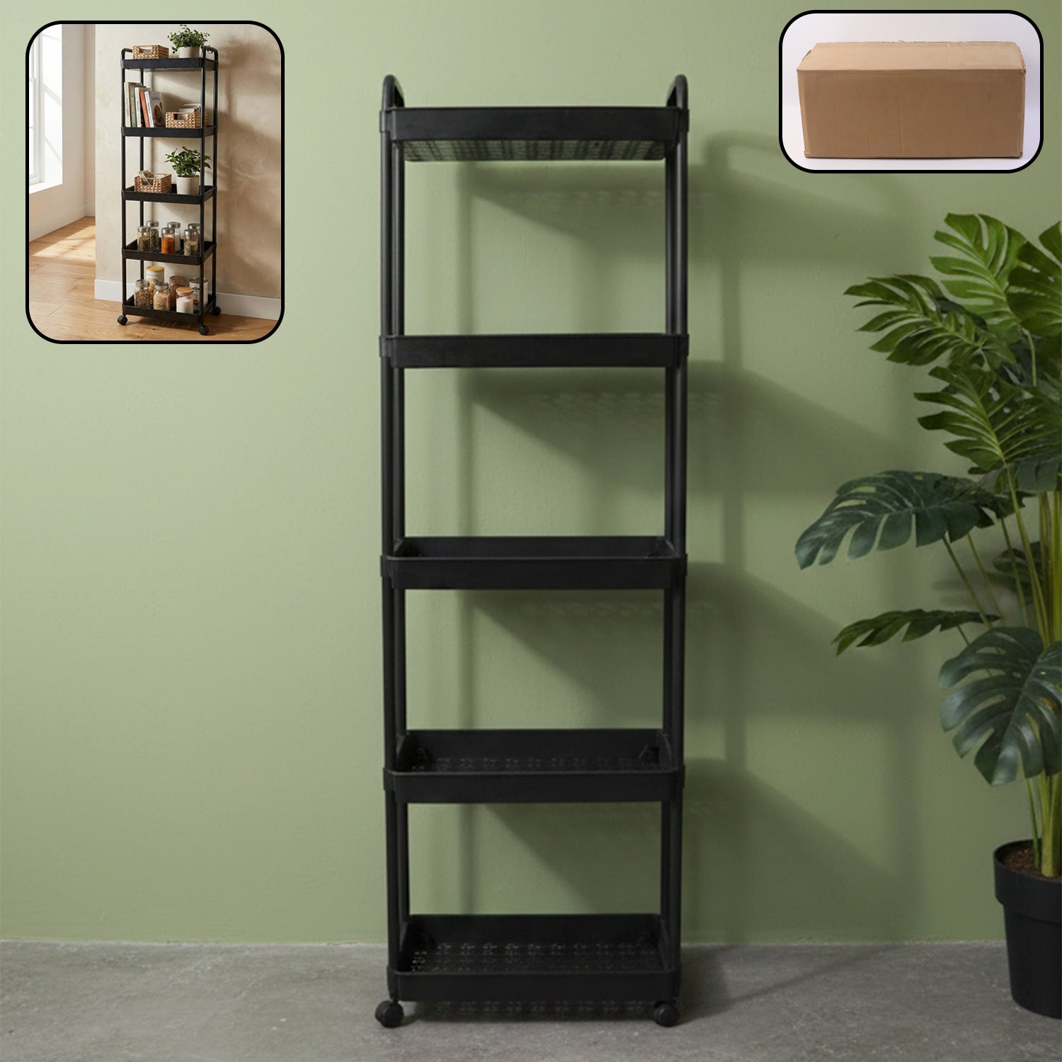 01_17acdc0c-c0c8-4dc8-b27a-ad97f7f5b5c0.jpg 5 Layer Multipurpose Rolling Storage Rack (1 Pc) - Image 1
