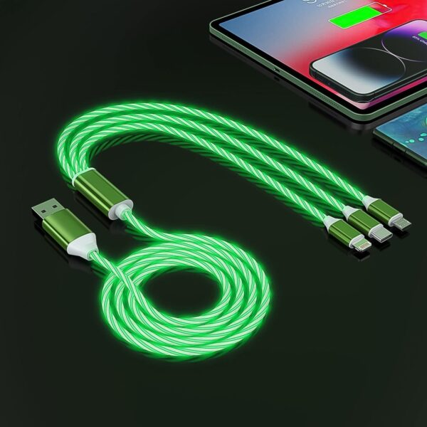 3-in-1 light up fast charging cable