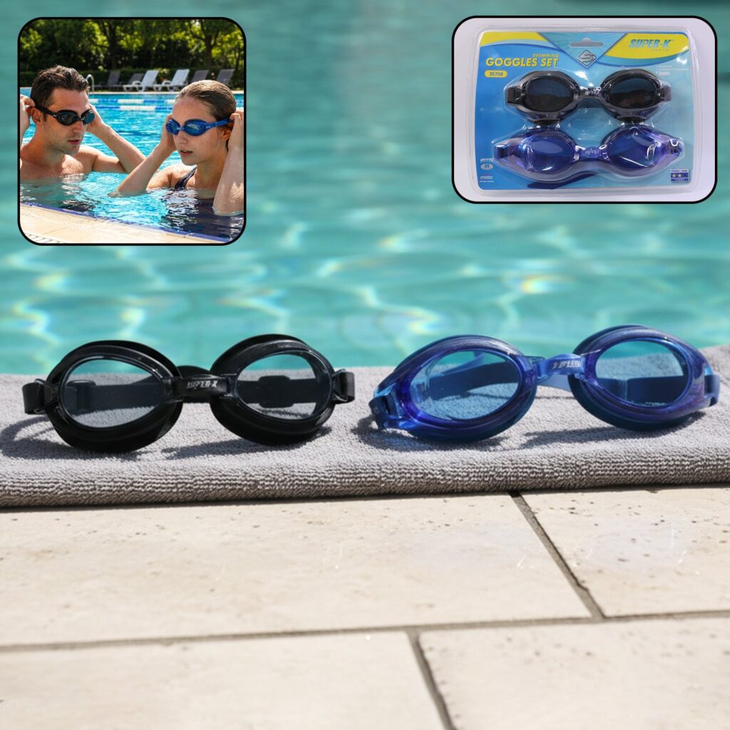 Swimming Goggles Set for Adults and Kids