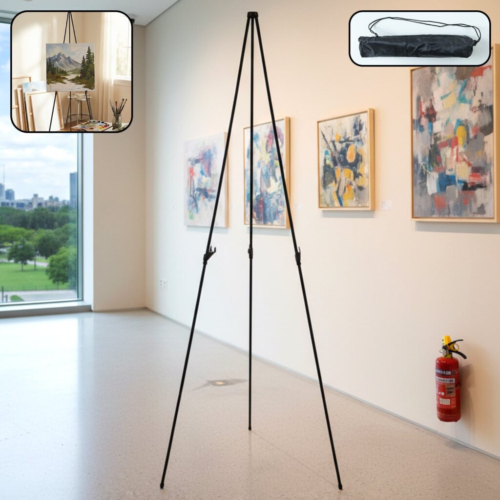66 Inch Adjustable Metal Tripod Easel Stand