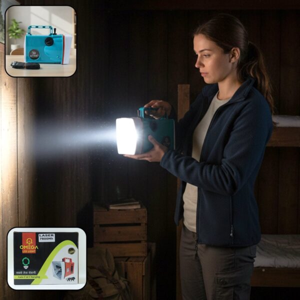 OMEGA 7800mAh Rechargeable LED Laser Torch Light