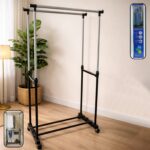 Double Pole Adjustable Garment Stand (1 Set)